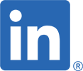 LinkedIn Logo in blau