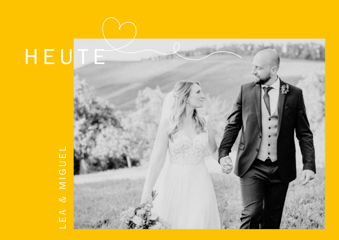 Paar Lea und Miguel am Hochzeitstag.