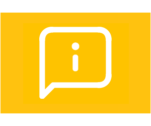 Speech bubble with an I
