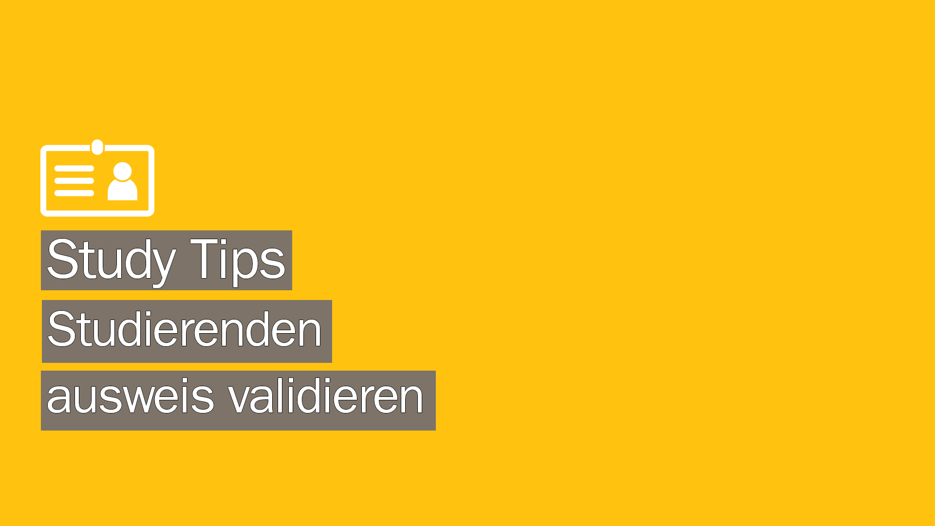 Study Tip Wie validiert man seinen Studierendenausweis?