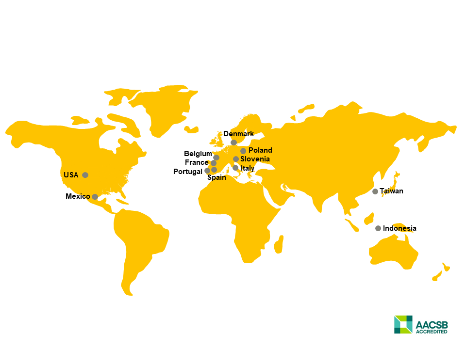 Locations of MCCM Partner Universities on a World Map